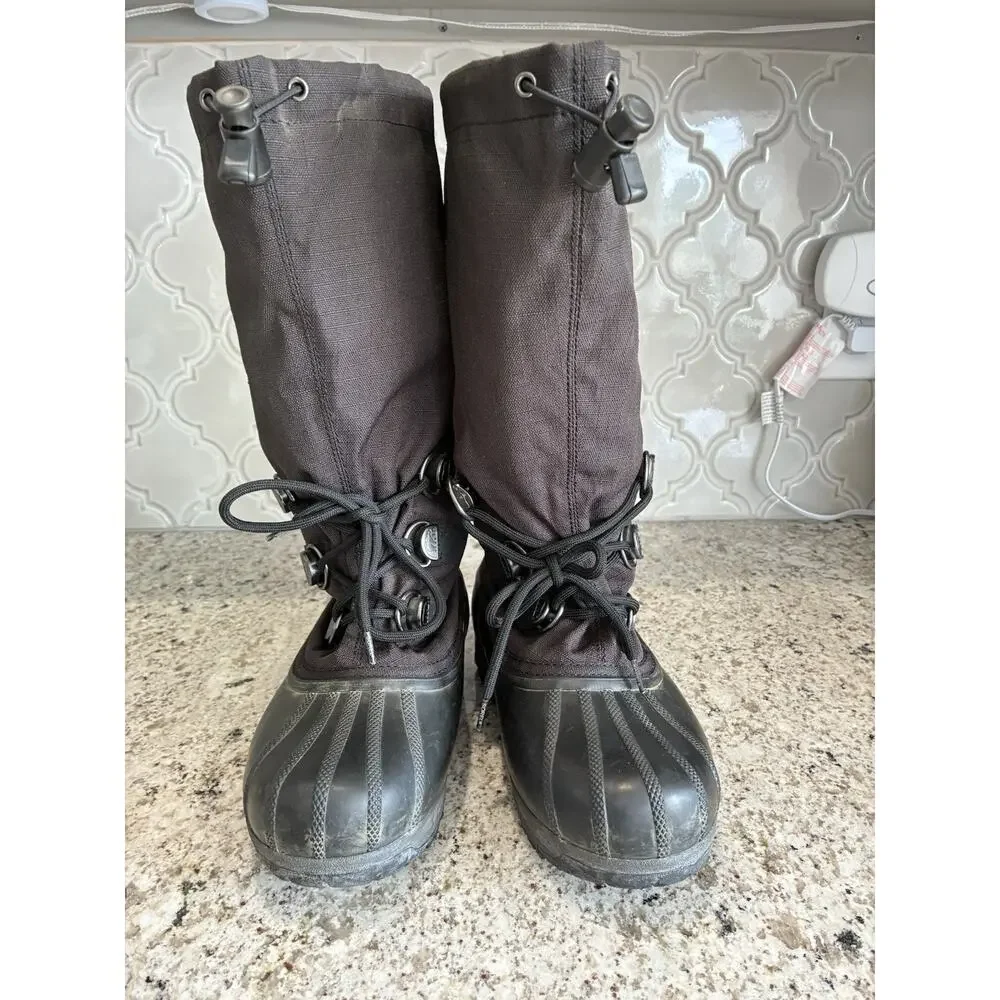 Sorel Boots Womens Size 8 Black Snowfall Insulated Waterproof Tall Lined Snow